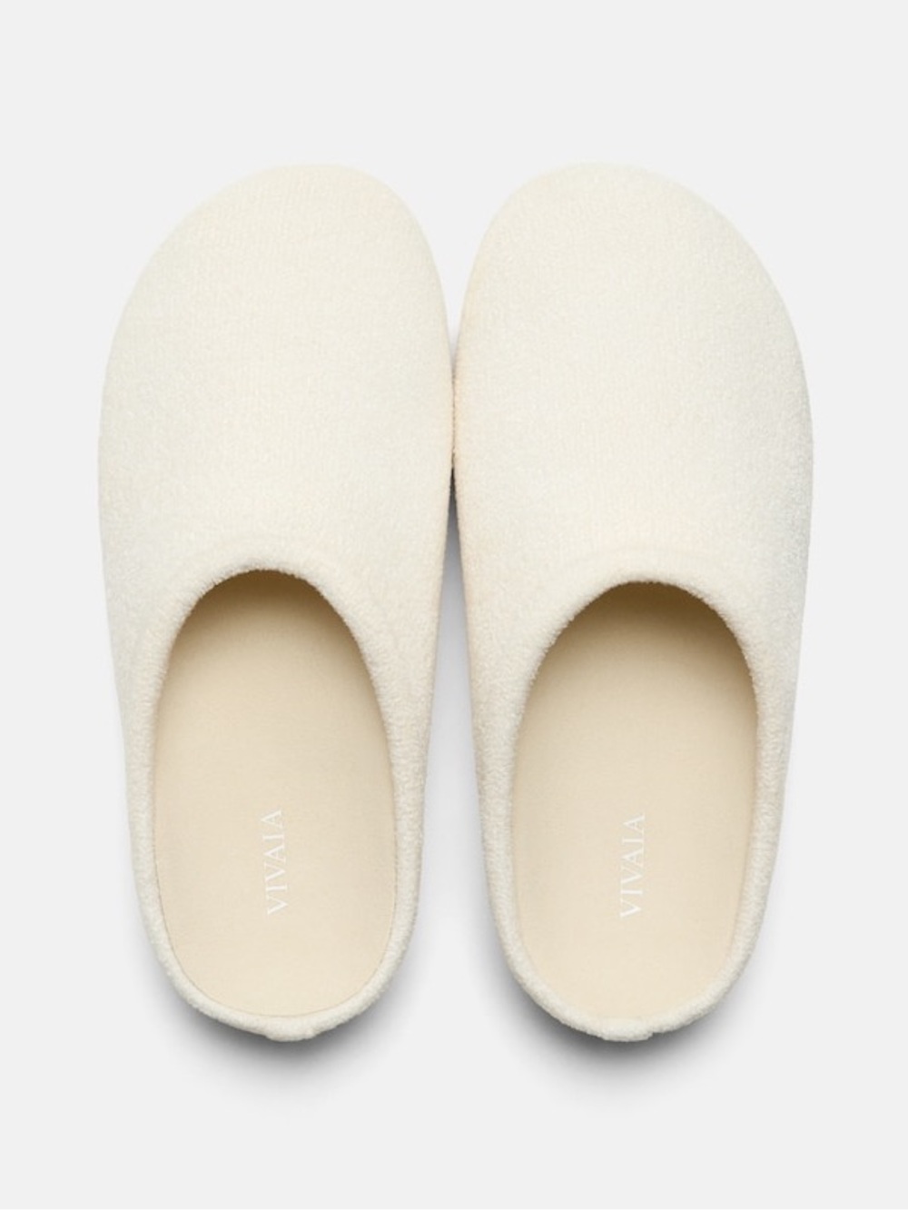 New Vivaia Buna Round Toe Clog Mules Slippers Cream Velvet Size 39/ 8